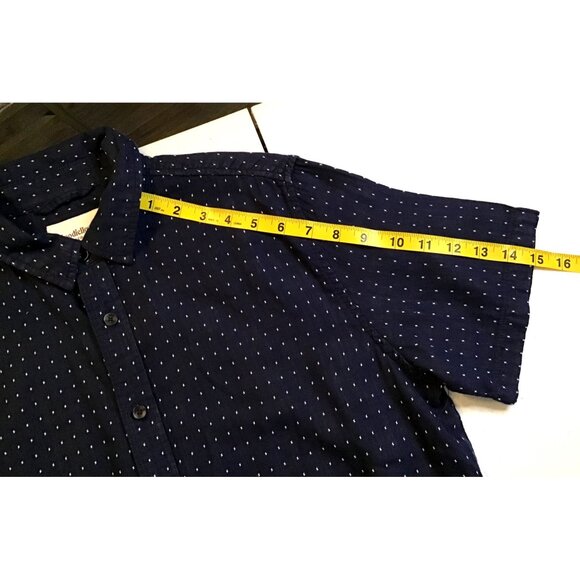 GOODIELLOW- BLUE /WHITE PATTERN STANDARD FIT MENS SHIRT SIZE MEDIUM - Picture 3 of 6